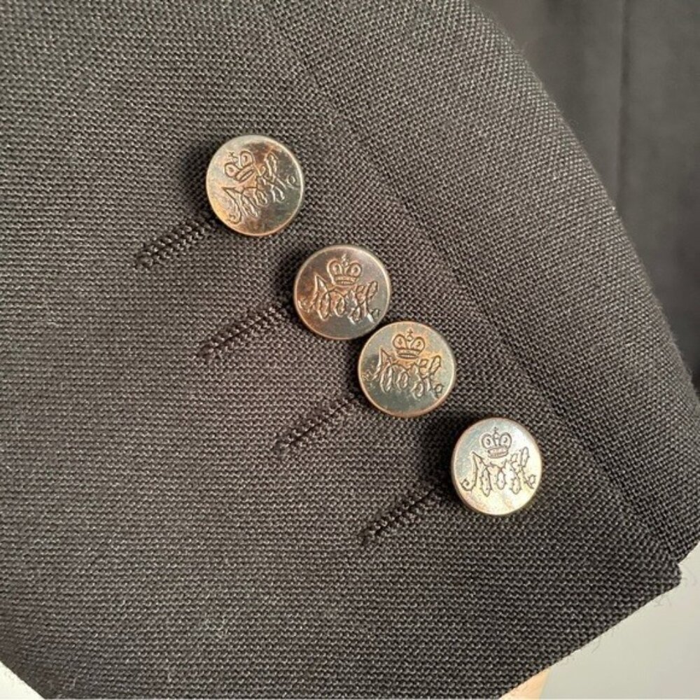 Vintage Christian Dior Black Double Breasted Wool Blend Blazer - 44 Long 🇨🇦 - Picture 10 of 13